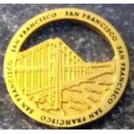 CITY OF SAN FRANCISCO, CA GOLDEN GATE BRIDGE CUTOUT GOLD PIN